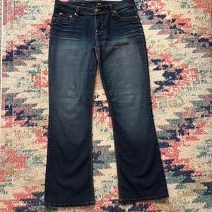Classic Mid-Rise Boot Cut Blue Women's Stretch Jeans Size 12